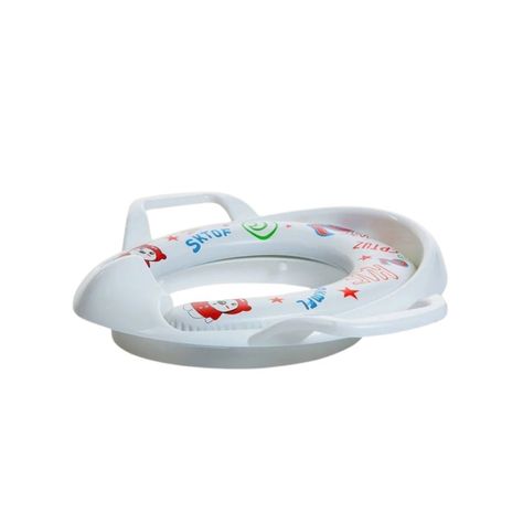 Adaptador para WC Suave y Acolchonado con Asas Bebé Blanco-2