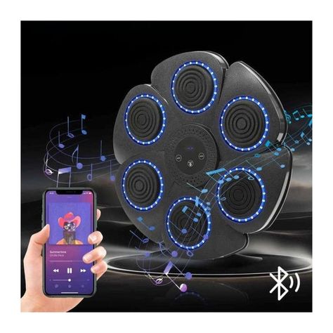 Máquina De Entrenamiento Box Sonido Bluetooth Y Guantes Azul-6