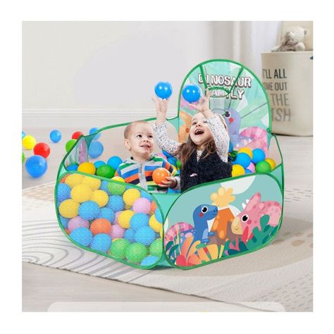 Piscina De Pelotas Plegable Con 50 Pelotas Multicolor Verde-2