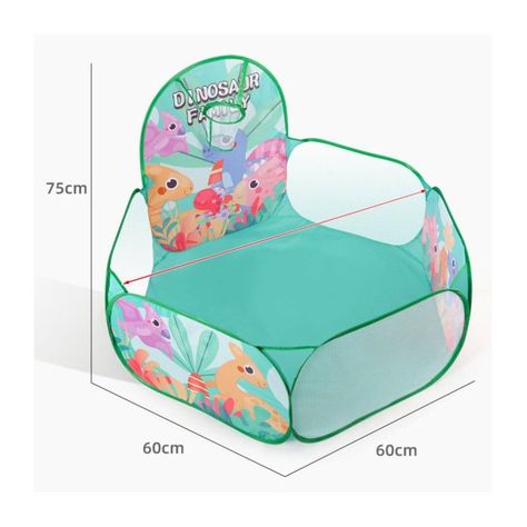 Piscina De Pelotas Plegable Con 50 Pelotas Multicolor Verde-4