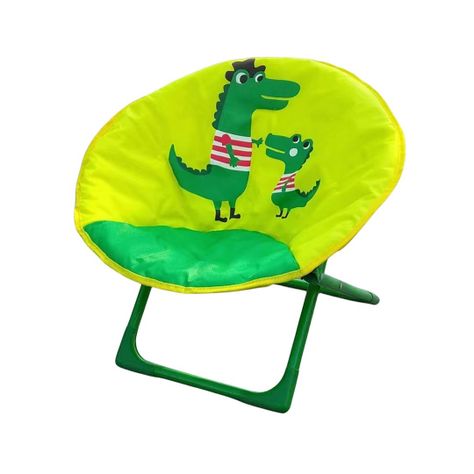 Silla Plegable Camping Animales para Niños, Dinasaurio Verde-0