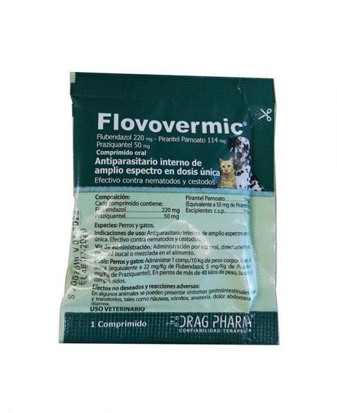 Flovovermic 1 comp antiparasitario interno Felino Canino hasta 10kg-0