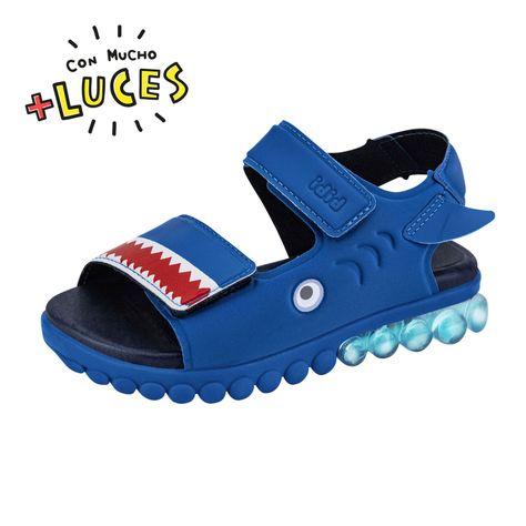 Sandalias Shark Summer Roller Light Azul Bibi-0