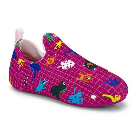 Zapatillas Indoor Plantuflas 2 Way Monsters Fucsia Niña Bibi-1
