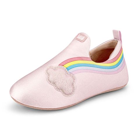 Zapatillas Indoor Plantuflas 2 Way Arcoiris Rosado Niña Bibi-0