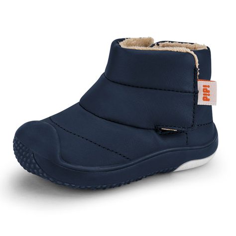 Botas Con Piel De Peluche Prewalker Azul Marino Unisex Bibi-0