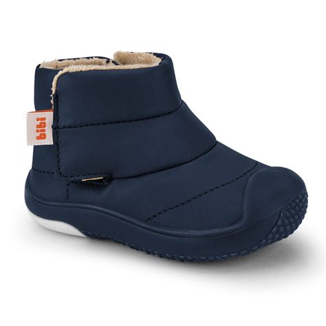 Botas Con Piel De Peluche Prewalker Azul Marino Unisex Bibi-1