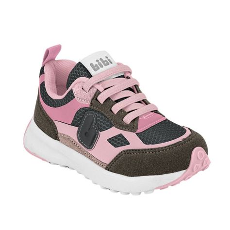 Zapatillas Jogging Gris-Rosa Bibi 1236026-0