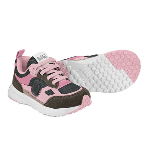 Zapatillas Jogging Gris-Rosa Bibi 1236026-2