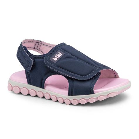 Sandalia Summer Roller Sport Azul con Rosado Niña Bibi-1