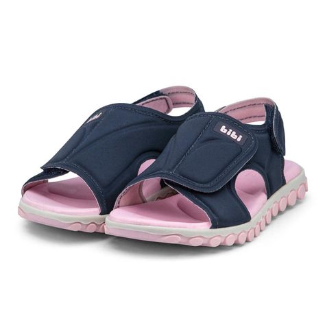 Sandalia Summer Roller Sport Azul con Rosado Niña Bibi-2