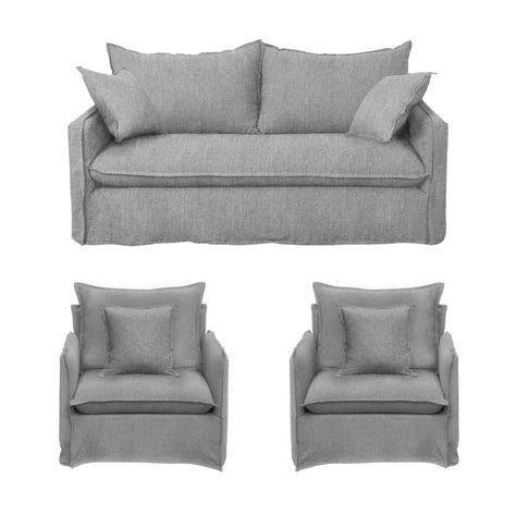 Juego de Living Amanda 311 Gris-0