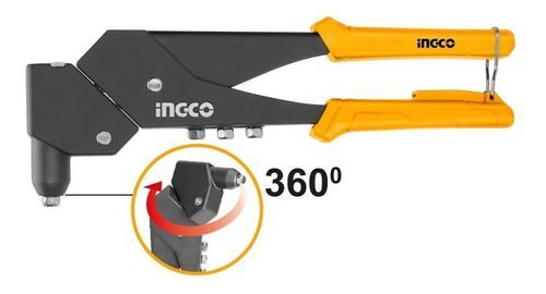 Remachadora Manual Industrial Con Cabezal 360° 10,5" 2,4-4,8Mm Ingco Shhr106-0
