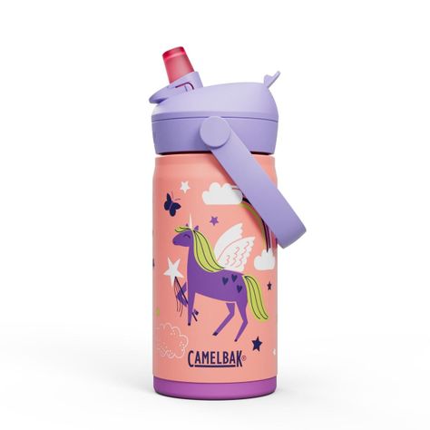 Botella Camelbak Niños Flip Straw 350 Ml Rosada/Morada-0