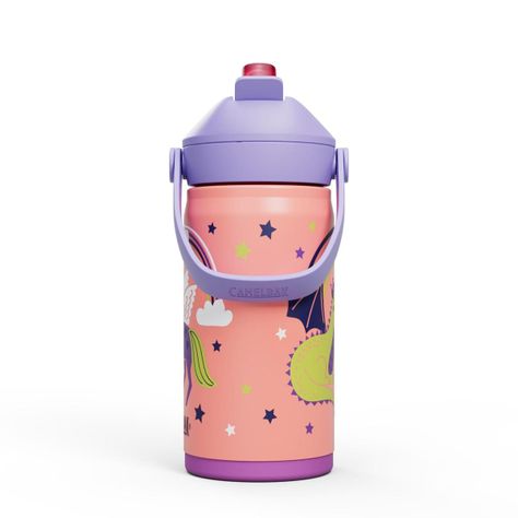 Botella Camelbak Niños Flip Straw 350 Ml Rosada/Morada-1