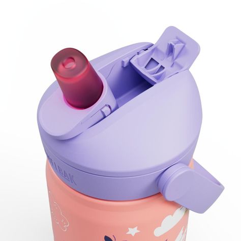 Botella Camelbak Niños Flip Straw 350 Ml Rosada/Morada-2