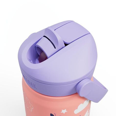 Botella Camelbak Niños Flip Straw 350 Ml Rosada/Morada-3