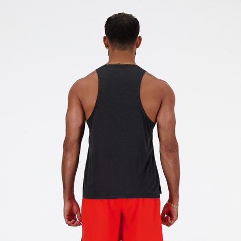 Polera Sin Mangas Running Hombre New Balance Athletic Negra-2