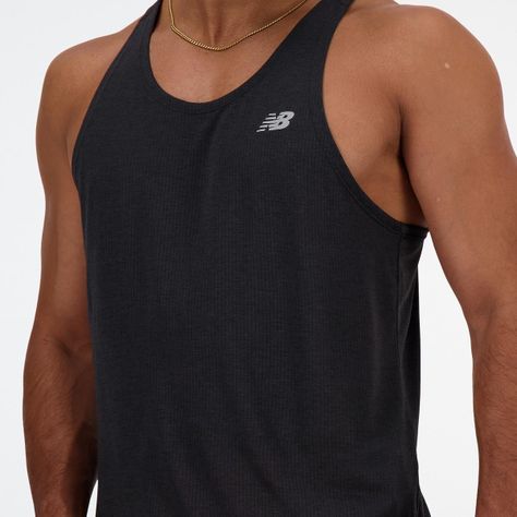 Polera Sin Mangas Running Hombre New Balance Athletic Negra-3