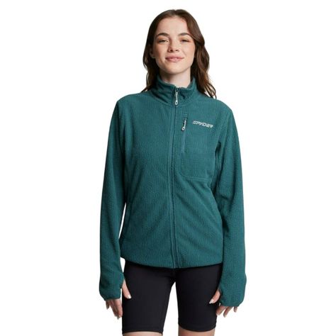 Polerón Polar Outdoor Mujer Spyder Fleece Full Zip Azul-0