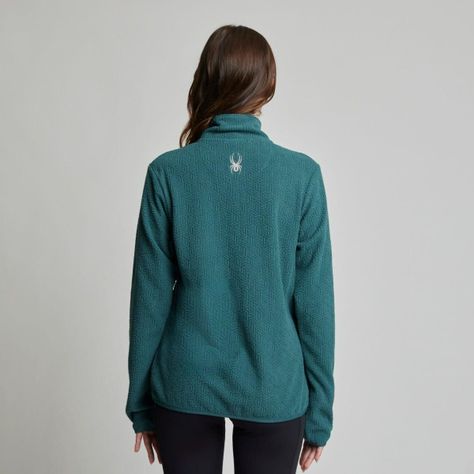 Polerón Polar Outdoor Mujer Spyder Fleece Full Zip Azul-2