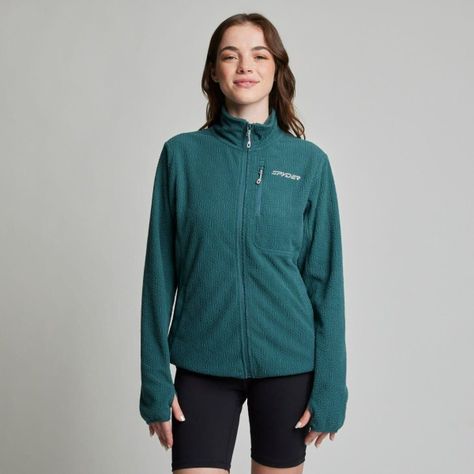 Polerón Polar Outdoor Mujer Spyder Fleece Full Zip Azul-3