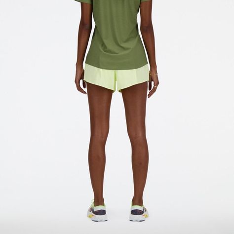 Shorts Mujer New Balance Amarillo-1