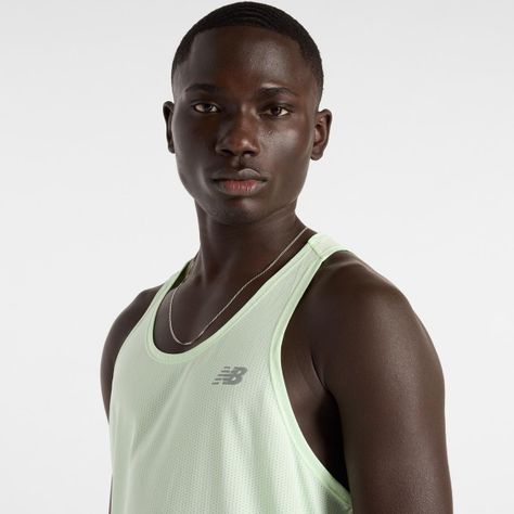 Polera Sin Mangas Running Hombre New Balance Athletic Verde-2