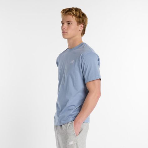Polera Lifestyle Hombre New Balance Sport Essentials Celeste-1