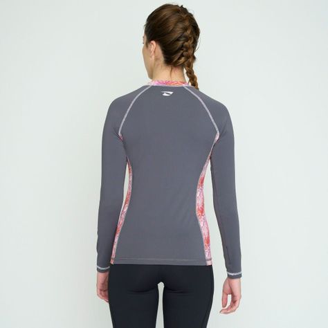 Polera Natación Mujer Spoga UV Gris-2