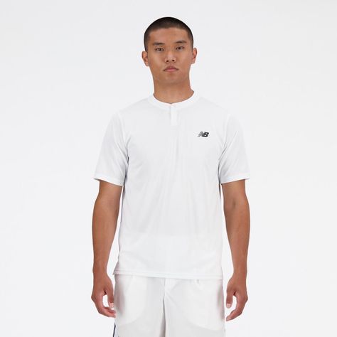 Polera Tenis Hombre New Balance Tournament Blanca-0