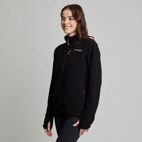 Polerón Polar Outdoor Mujer Spyder Fleece Full Zip Negro-1