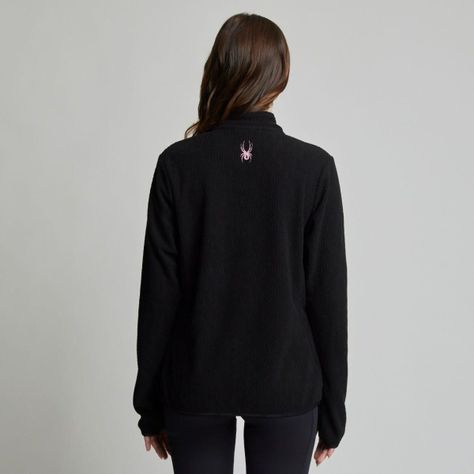 Polerón Polar Outdoor Mujer Spyder Fleece Full Zip Negro-2