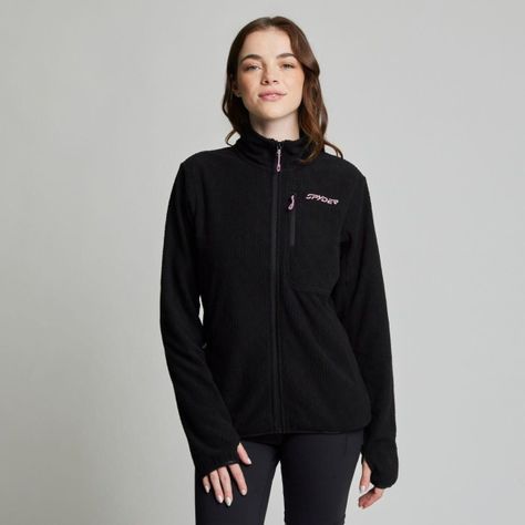 Polerón Polar Outdoor Mujer Spyder Fleece Full Zip Negro-3