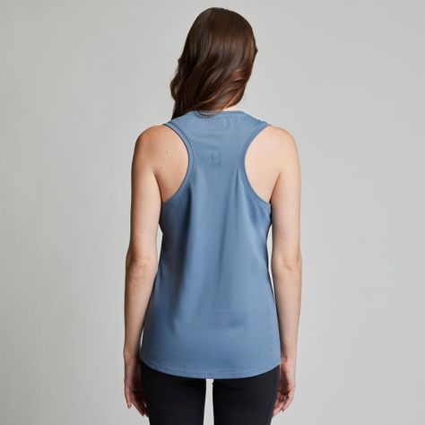 Polera Sin Mangas Entrenamiento Mujer Spyder Azul-2