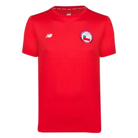 Polera Running Hombre New Balance Team Chile Roja-0