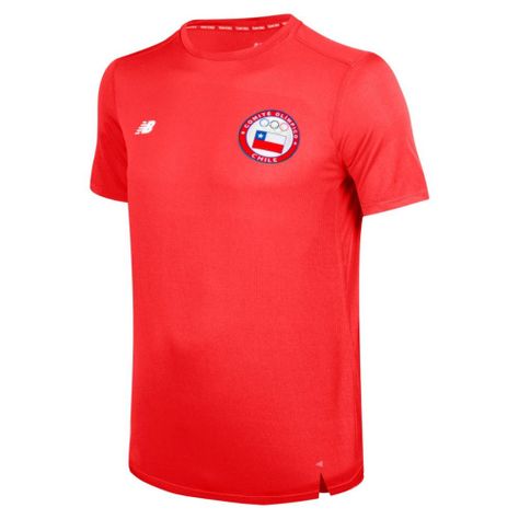 Polera Running Hombre New Balance Team Chile Roja-1