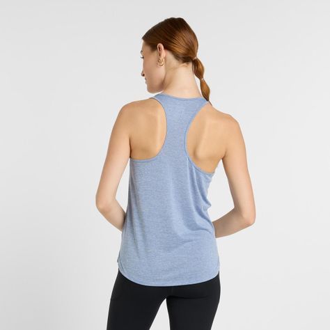 Polera Sin Mangas Running Mujer New Balance Athletic Celeste-1