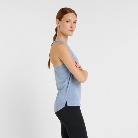 Polera Sin Mangas Running Mujer New Balance Athletic Celeste-2
