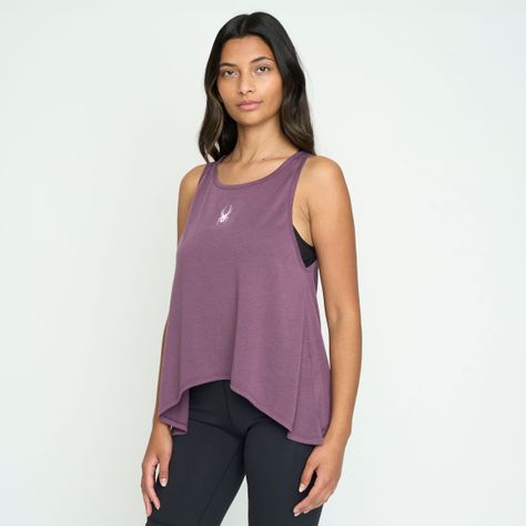 Polera Lifestyle Mujer Spyder Morado-1