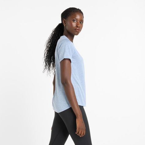Polera Running Mujer New Balance Athletic Celeste-2