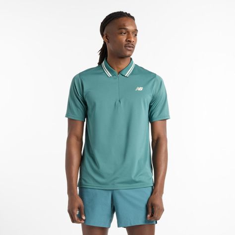 Polera Tenis Hombe New Balance Tournament Polo Verde-0