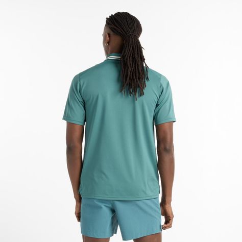Polera Tenis Hombe New Balance Tournament Polo Verde-1