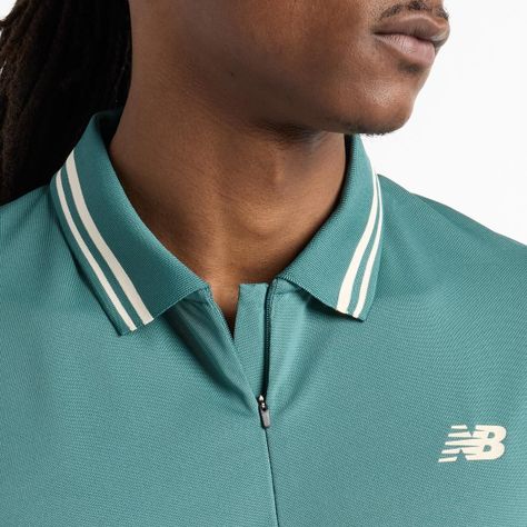Polera Tenis Hombe New Balance Tournament Polo Verde-3