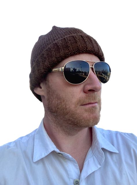 Gorro Beanie Fisherman Marrón De Lana Alpaca Chilena 100%-1