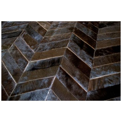 Alfombra Cuero Moo 206x296 cm Mod Angus Negro-1