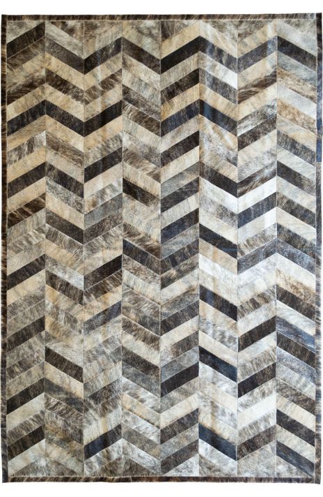 Alfombra Cuero Moo 166x236 cm Mod Brahman Grey-0