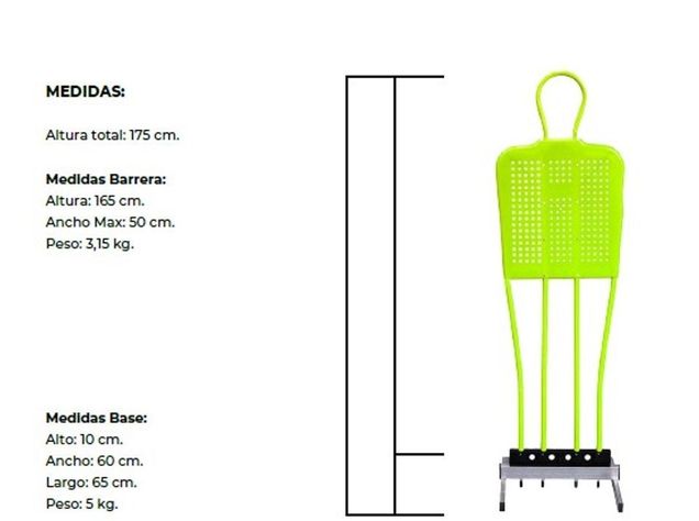 Barrera Plástica ABS con Base Metalica-1