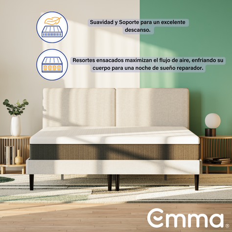 Colchón Emma Hybrid Premium King 180cm X 200cm X 25cm-3