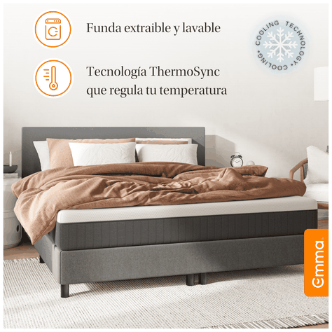 Colchón Emma ThermoSync King 180x200 cm-6